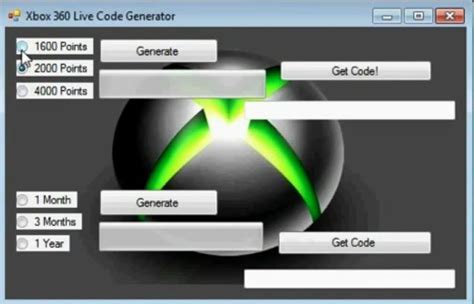 Free Generators Xbox Live Gold Code Generator 2013