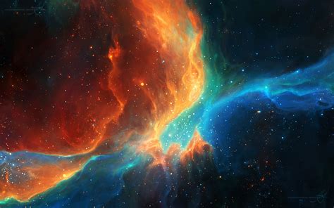 Fondos De Pantalla Hacer Estrellas Espacio Arte Nebulosa Naranja