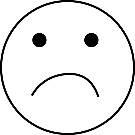 Sad Face Clipart Black And White 7 Clipart Station