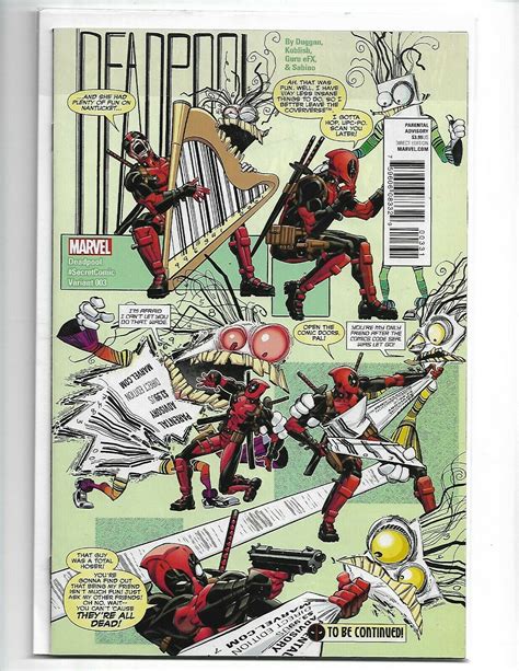 Deadpool 3 Scott Koblish Secret Comic Variant 2016 Marvel Comics