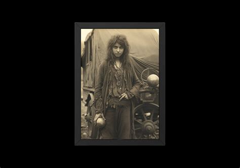 Vintage Gypsy Fortune Teller Photograph Dark Academia Art Etsy