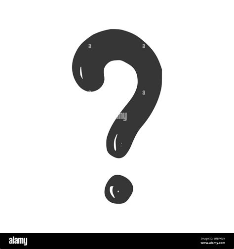 question mark symbol hand drawn doodle sketch style drawing line simple black question icon