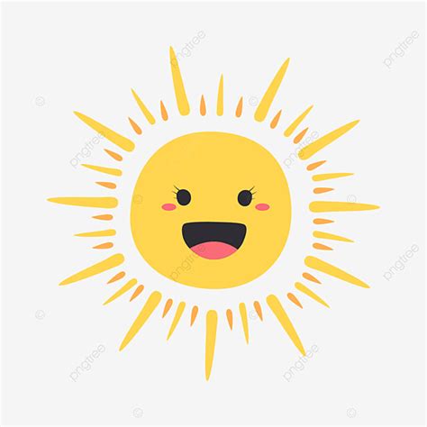 Happy Face Sun Vector Design Images Yellow Sun With Happy Smiling Face