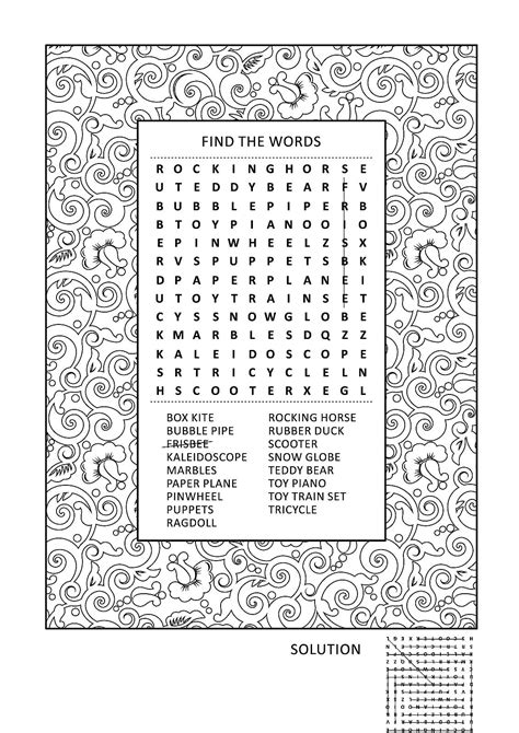 Printable Word Search Puzzles For Kids 10 Activities That