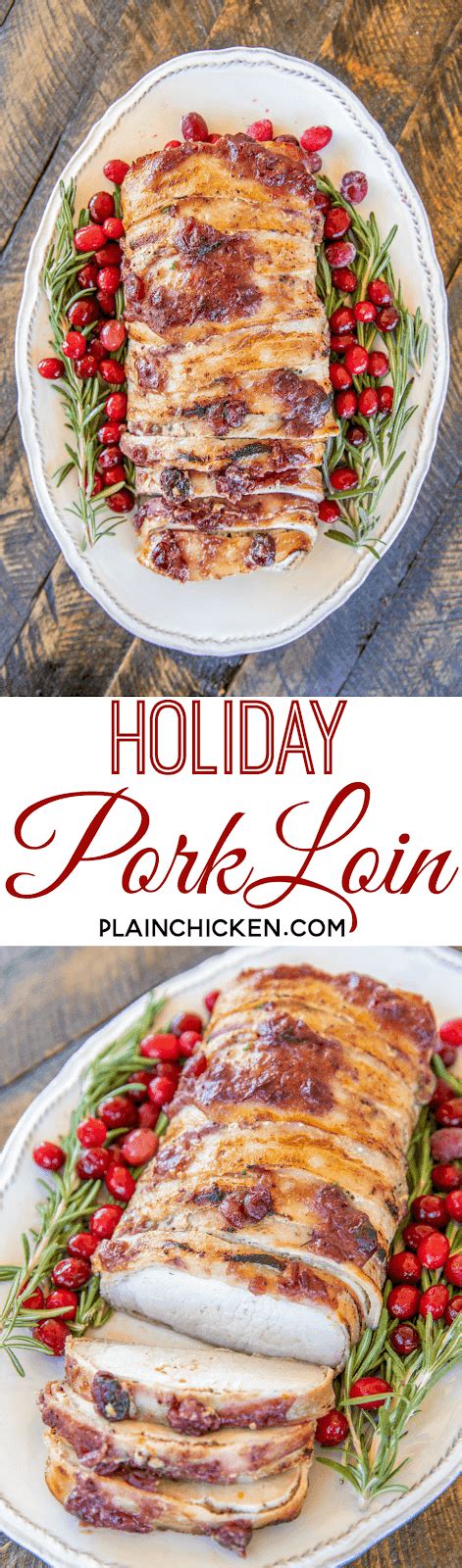 Slow cooker cranberry pork recipe. Slow Cooker Cranberry Orange Pork Loin - Holiday Pork Loin - a great alternative to turkey at ...