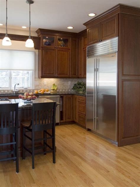Natural wood cabinets are usually a light wood, like pine or oak, and left unstained or relatively unfinished. 18 best images about kitchen cabinet/floor combos on Pinterest | Galley kitchens, Granite ...