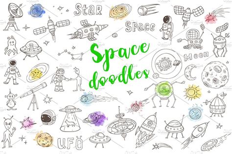 Space Doodles Space Doodles Doodles Doodle Illustration