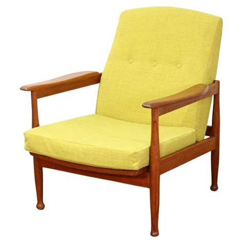 Danish Mid Century Modern Leather Recliner Lounge Chair At 1stdibs