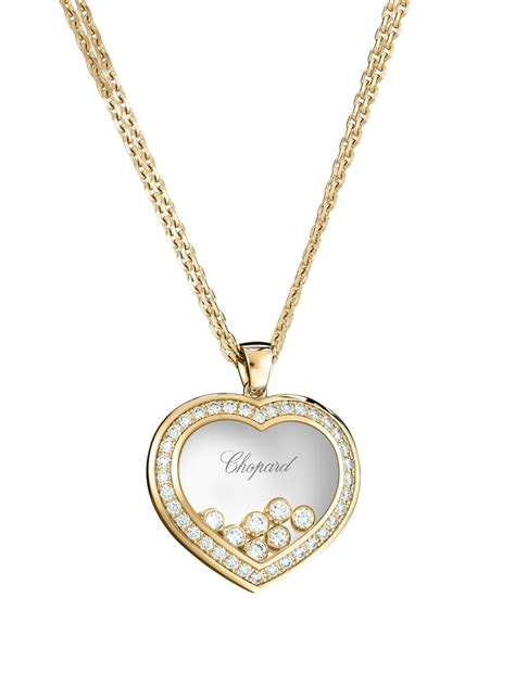 Chopard Yellow Gold Happy Diamonds Icon Heart Pendant Necklace At