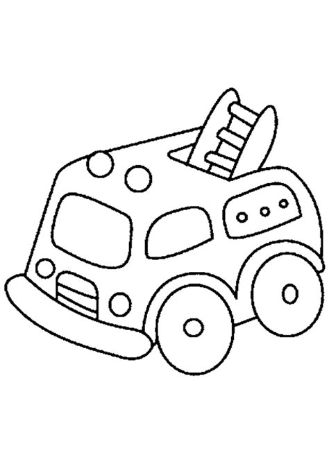 Pour imprimer, survolez l'image et cliquez sur l'icône de l'imprimante. Coloriage d'un Camion pompier