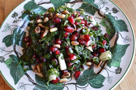 Kale Salad With Pomegranate Seeds And Apple Eat Well Enjoy Life