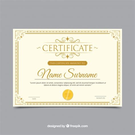 Free Vector Certificate Border At Collection Of Free
