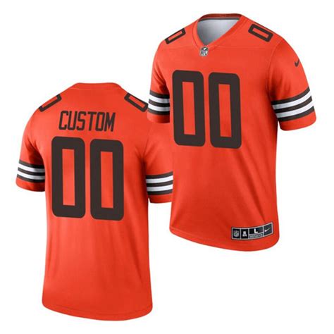 Mens Cleveland Browns Active Player Custom Orange 2021 Inverted Legend