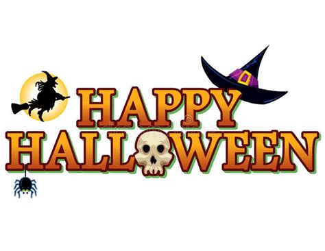 Happy Halloween Title Stock Illustration Image Of Happy 10576948