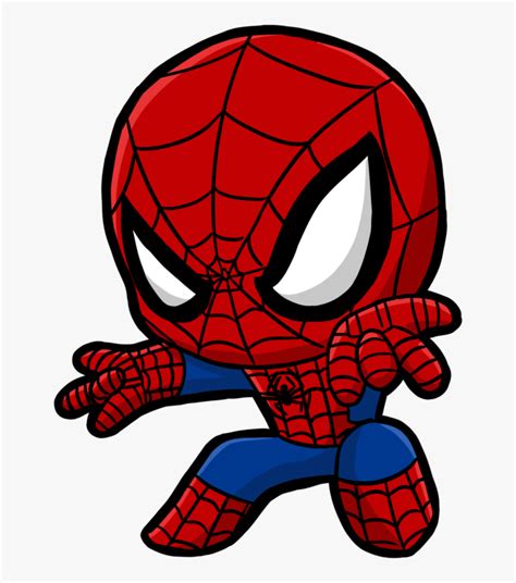 Spiderman Png Baby - Black Spiderman Chibi, Transparent Png