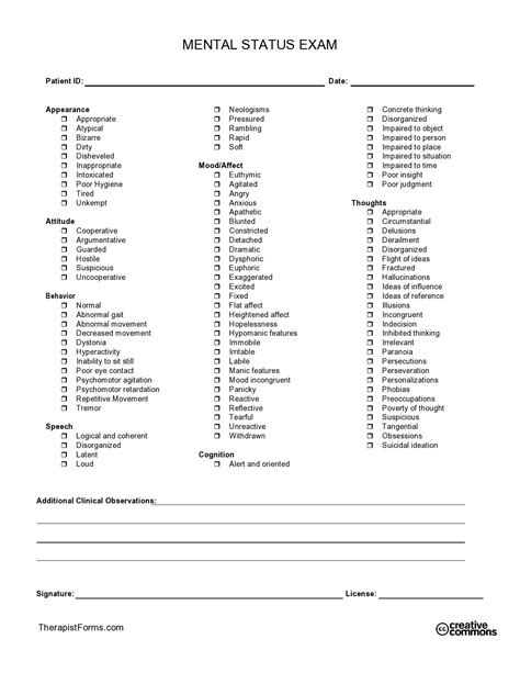 47 Free Mental Status Exam Templates Mse Examples Templatelab