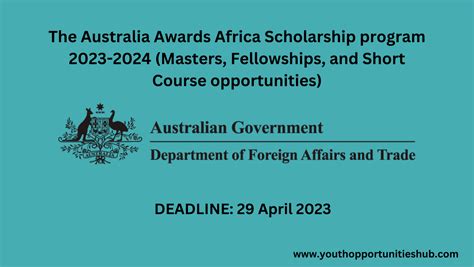 The Australia Awards Africa Scholarship Program 2023 2024 Masters