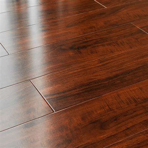 12mm Laminate Flooring Lesscare Mahogany High Glossy Finish