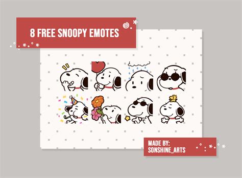 8 Free Snoopy Emotes Sonshine S Ko Fi Shop Ko Fi ️ Where Creators