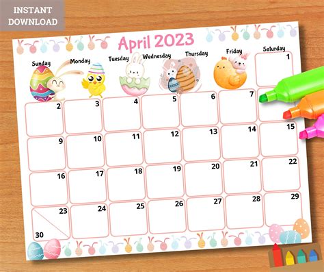 Vertical Calendar Monthly Calendar Fillable Calendar Schedule