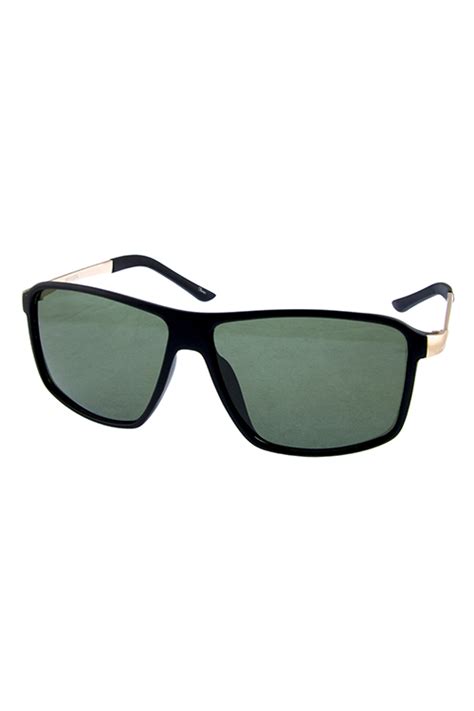 Mens Glass Lens Metal Arm Detailed Sunglasses F2 Gr1122 City Sunglass