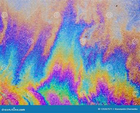 Oil Slick Vibrant Colored Texture Abstract Background Stock Image