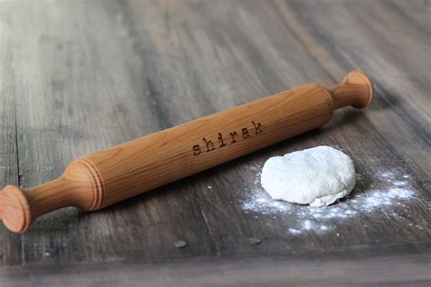 Custom Rolling Pin Solid Wood Engraved Personalized Kitchen Keepsake