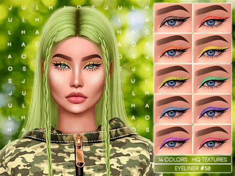 Eyeliner 58 Sims Hair Sims 4 Cc Makeup Sims 4 Challenges