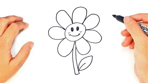 Cómo Dibujar Un Flor Para Niños Dibujo De Flor Paso A Paso C23