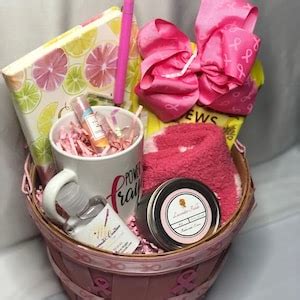Breast Cancer Survivor Gift Basket Thinking Of You Gift Etsy