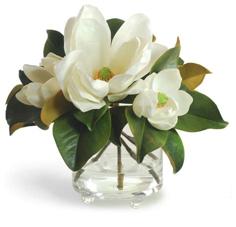 Maybe you would like to learn more about one of these? Magnolia In Footed Glass White Flower Arrangement ...