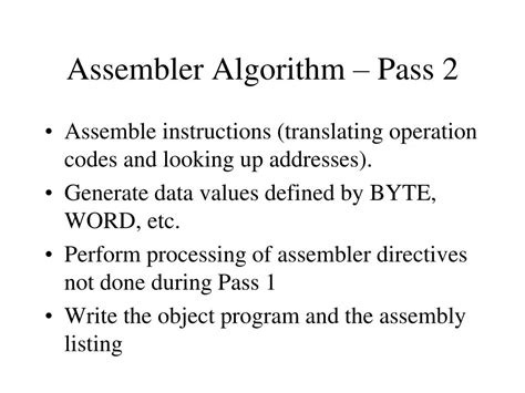 Ppt Assembler Algorithm And Data Structures Powerpoint Presentation
