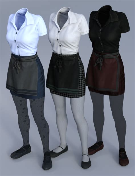 Restaurant Waitress Uniform For Genesis 3 Female S Daz 3d