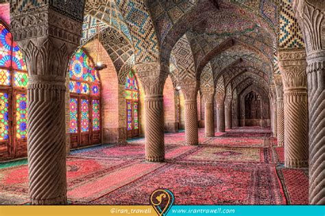 مسجد نصیر الملک شیراز مسجد صورتی دلربا ایران تراول ایران را بهتر