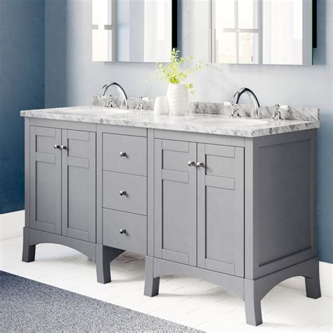 Monadnock 59.8 double bathroom vanity set with mirror. Brayden Studio Piccirillo 60" Double Bathroom Vanity Set ...