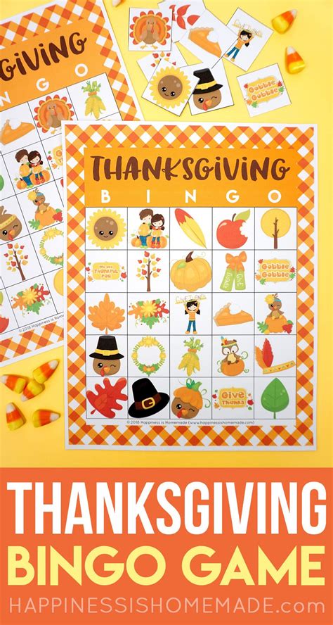 Thanksgiving Bingo Printable Cards Printable Bingo Cards