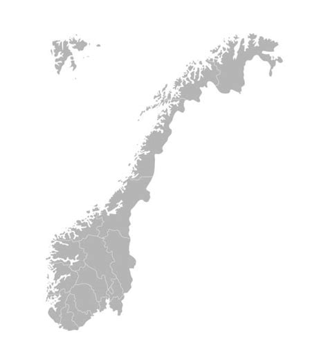 Silhouette Of A Scandinavian Peninsula Map Illustrations Royalty Free