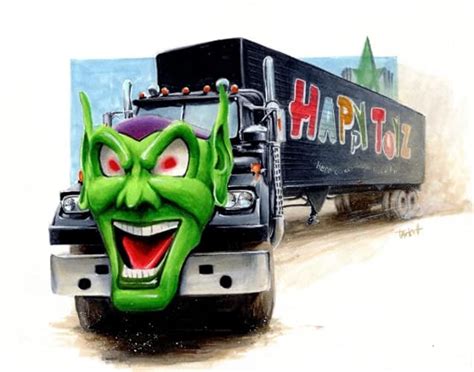 Maximum Overdrive Green Goblin Truck Wall Art Handmade