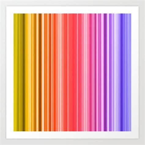 Vibrant Rainbow Stripes Striped Art Rainbow Stripes Art Prints