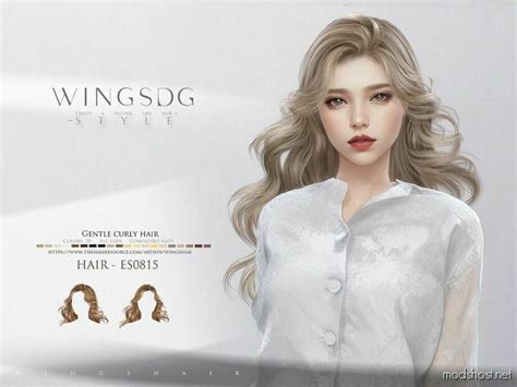Wings Es0815 Gentle Curly Hair Sims 4 Mod Modshost