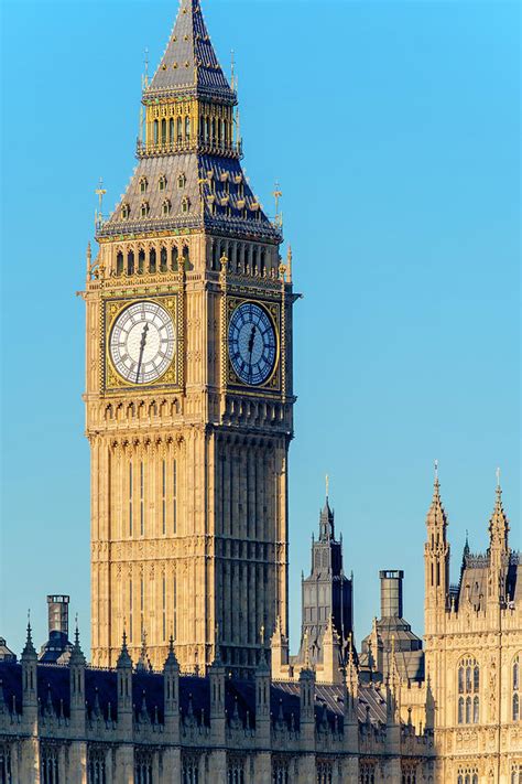 The Clock Tower Of Big Ben Elizabeth Tower Above Palace Of Westminster The Houses Of