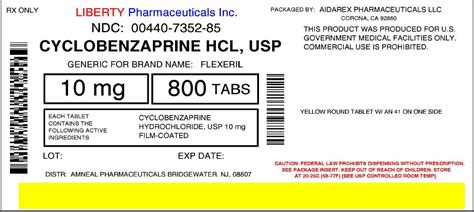 Cyclobenzaprine Hydrochloride Liberty Pharmaceuticals Inc Fda