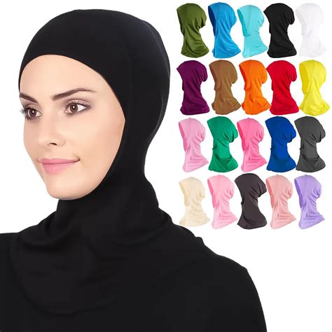 Women Muslim Underscarf Head Cover Muslim Headscarf Inner Hijab Caps Islamic Underscarf Ninja