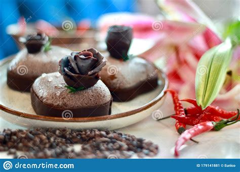 Chilly And Chocolate Dessert Treat Unique Dessert Stock Image Image
