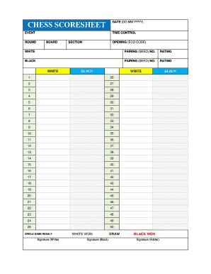 We would like to show you a description here but the site won't allow us. 40 Printable Chess Score Sheet Forms and Templates - Fillable Samples in PDF, Word to Download ...