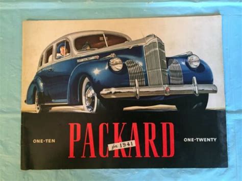 1941 Packard One Ten And One Twenty Car Dealer Showroom Sales Brochure