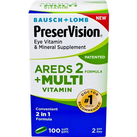 Bausch And Lomb Preservision Areds 2 Formula Multivitamin 100 Ct Eye