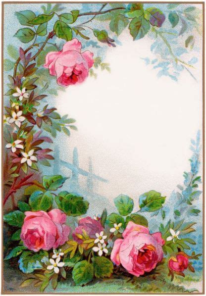 Ldr Love Letter Paper Flower Border Clipart Floral Border Design