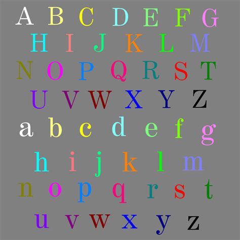 26 Color Alphabet By Bluesmccrow On Deviantart