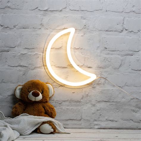 Light Up Led Neon Moon Sign By Love Inc